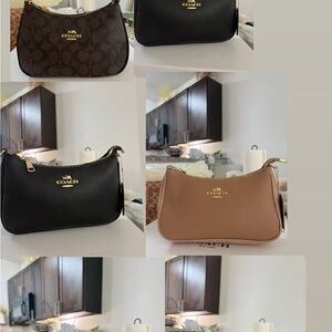 Coach Women's Shoulder Bag - Black, Brown, and Tan